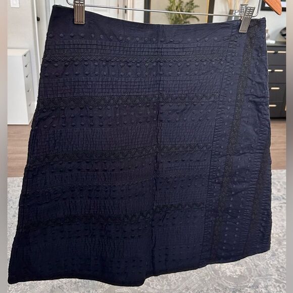 Anthropologie Odille Navy Blue Mini Skirt - Picture 1 of 5
